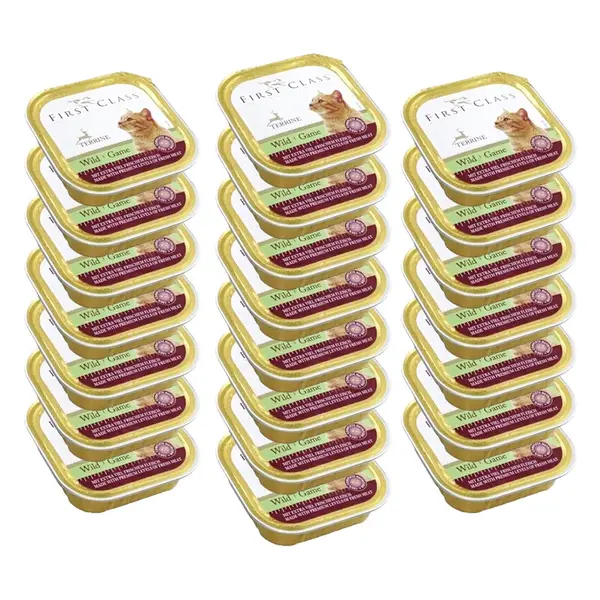 Akinu FIRST CLASS Zvěřinová paštika pro kočky 22 x 100 g