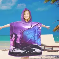 Detské pončo DRAK fialové 60 x 90 cm Rozmer: 60 x 90 cm