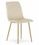 Krémová zamatová stolička LAVA