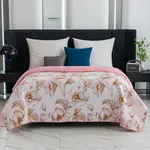 Prehoz na posteľ ROSABELLA krémový / ružový Rozmer: 170 x 210 cm