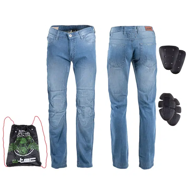 Pánské moto jeansy W-TEC Shiquet modrá 3XL prodloužená délka