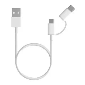USB kabel Mi 2-in-1 (Micro USB to Type C - 30 cm), bílá