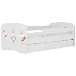 Dětská postel Babydreams+SZ+M bílá 80x160 Tančící králíčci