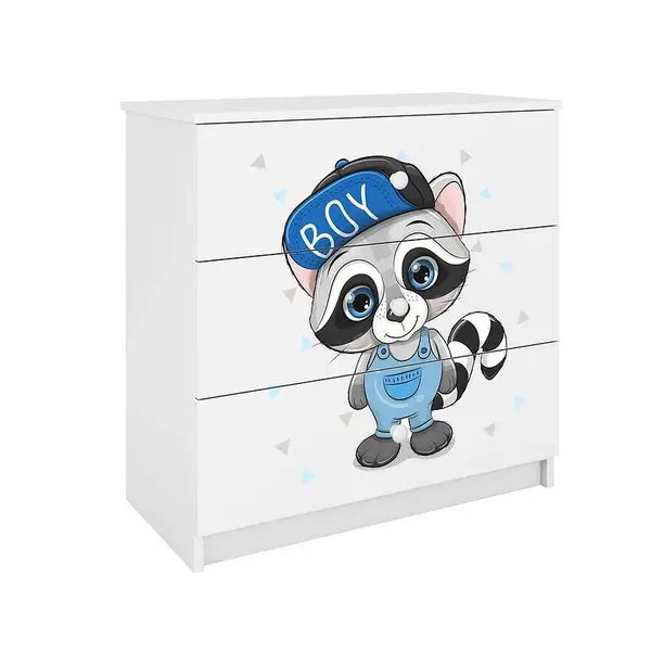 Detská komoda Babydreams Biely –  Medvedík čistotný