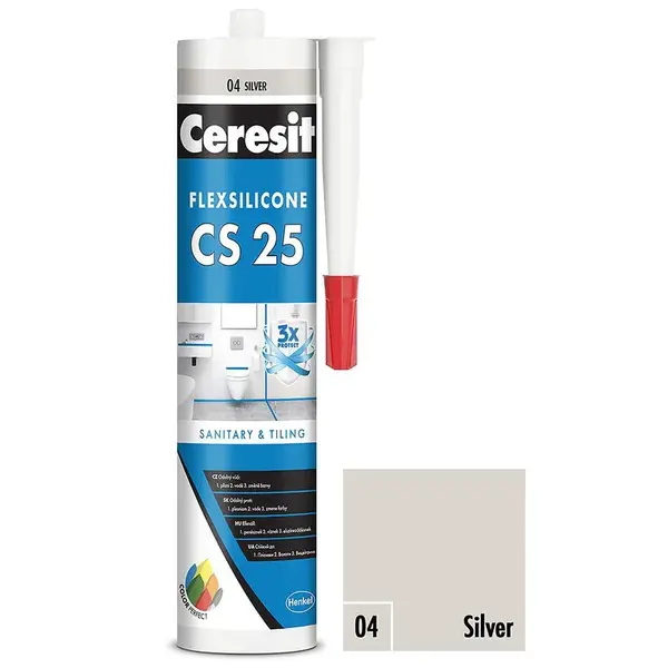 Ceresit Silikón CS25 strieborný 280ml