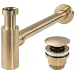 Umývadlový sifón klik-klak univerzálny REA brúsené zlato