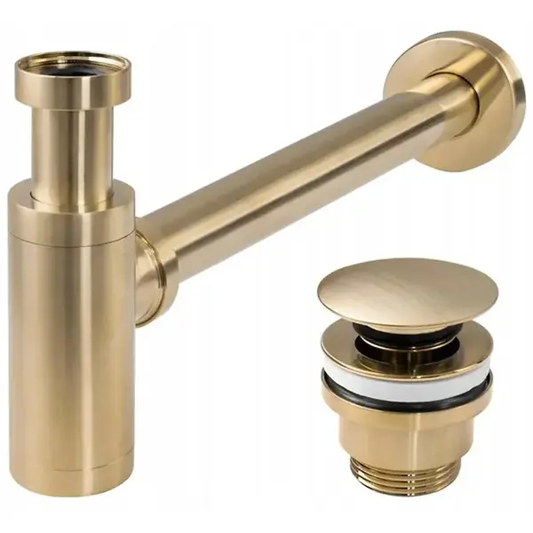 Umývadlový sifón klik-klak univerzálny REA brúsené zlato