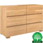 Komoda drevená buk 6s Skandica Vestre Prirodzené