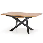Stůl Capital 180x240 mdf/ocel – dub zlatý/černá