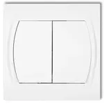 L LWP-2 vypínač dvojitý biely