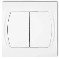 L LWP-2 vypínač dvojitý biely