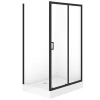 Sprchový kút obdĺžnikový Brasco Slide 120x90x190 black S168-016