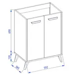 Kúpeľňová skrinka pod umývadlo 60 NOVA biela