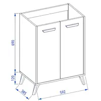 Kúpeľňová skrinka pod umývadlo 60 NOVA biela