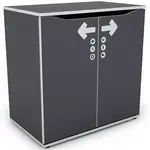 Komoda Matrix 75 2D grafit/bílá