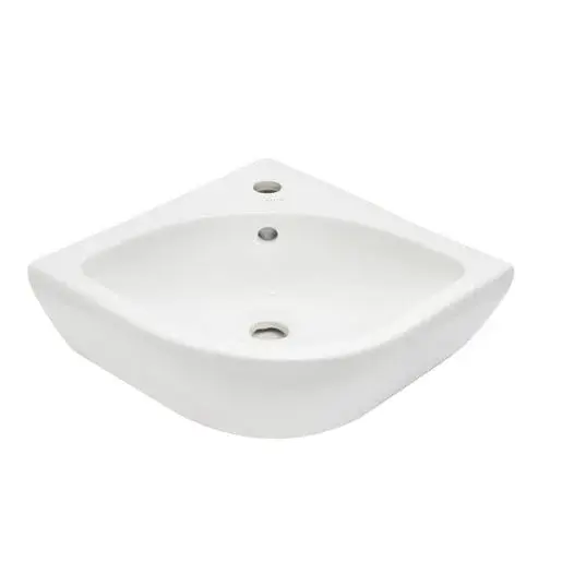 Rohové umývadlo VitrA Integra 56x40 cm otvor pre batériu uprostred 7336-003-0999