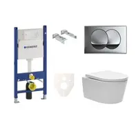 Cenovo zvýhodnený závesný WC set Geberit do ľahkých stien / predstenová montáž + WC SAT Brevis SIKOGES7W71S
