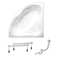 Rohová vaňa Laguna Cornelia 140x140 cm akrylát ľavá aj pravá SIKOCO1400APN