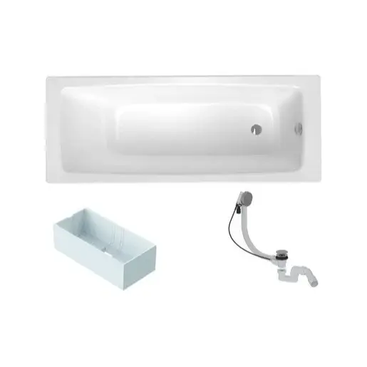 Obdĺžniková vaňa SAT Feel 150x70 cm smaltovaná oceľ ľavá aj pravá SATBVFEEL1503