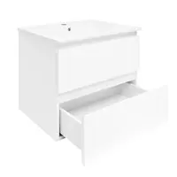 Kúpeľňová skrinka s umývadlom SAT B-Way 59x50x45 cm biela lesklá BWAY260WU4BI