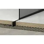 Lišta ľavá Havos čierna, nerez komaxit, dĺžka 120 cm, výška hrany 10 mm, SPNRZK10120LC