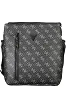 GUESS JEANS BLACK MAN SHOULDER BAG
