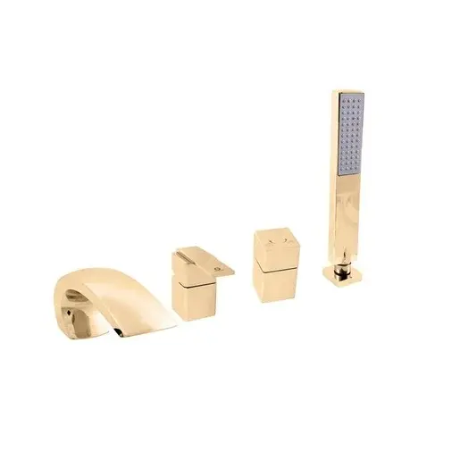 Vaňová batéria RAV Slezák LOIRA so sprchovacím setom v zlatom prevedení LR572.5PZ