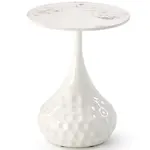 Konferenčný stolík Verde biela mramor/biela