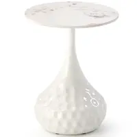 Konferenčný stolík Verde biela mramor/biela