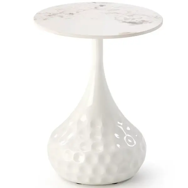 Konferenčný stolík Verde biela mramor/biela