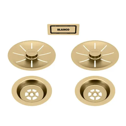 Blanco InFino odtoková súprava s C-prepadom, saténové zlato Gold Edition 203477