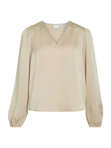 VILA Blúzka 'VIEllette'  sivobéžová