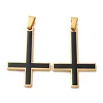 304 Stainless Steel Saint Peter's Cross Pendants