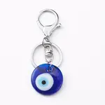 Handmade Lampwork Evil Eye Keychain