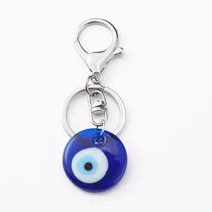 Handmade Lampwork Evil Eye Keychain