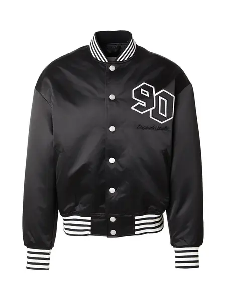 JACK & JONES Prechodná bunda 'JORMEADOWS'  čierna / biela