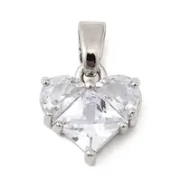 Brass Micro Pave Cubic Zirconia Charms