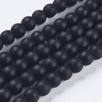 Synthetic Black Stone Bead Strands