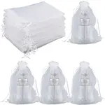 50pcs Large Organza Pouches Portable Shoes Bag Travel Storage Drawstring Bags
