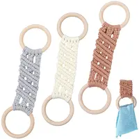 3Pcs 3 Colors Cotton Thread Weave Towel Rack