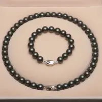 Shell Pearl Round Beaded Necklaces & Bracelets Sets for Women