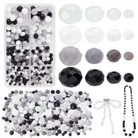 508Pcs 16 Styles Opaque Solid Color Glass Beads Strands