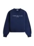 TOMMY HILFIGER Mikina 'Logo Relaxed'  námornícka modrá / biela