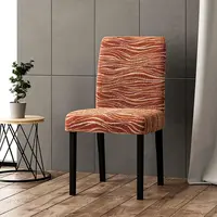 Bielastické potahy UNIVERSO NOVÉ žíhané cihlové židle s opěradlem 2 ks (45 x 45 x 50 cm)