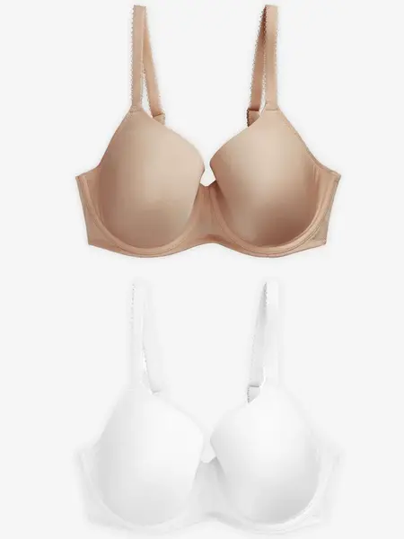 Next Podprsenka  tmavobéžová / biela