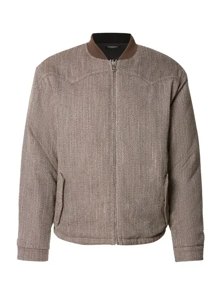 SCOTCH & SODA Prechodná bunda  tmavohnedá / biela