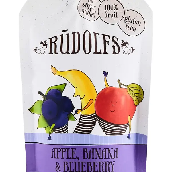 Rudolfs Jablko, banán a borůvka BIO kapsička 110 g