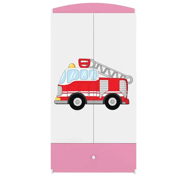 Skříň Babydreams růžová - Hasičské auto