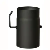 Roura kouřová s klapkou 200 mm/25 cm, silnostěnné 1,5 mm, černá MA654447