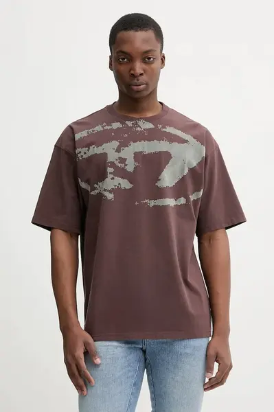 Bavlněné tričko Diesel T-BOXT-N14 pánské, černá barva, A13049.0DQAU